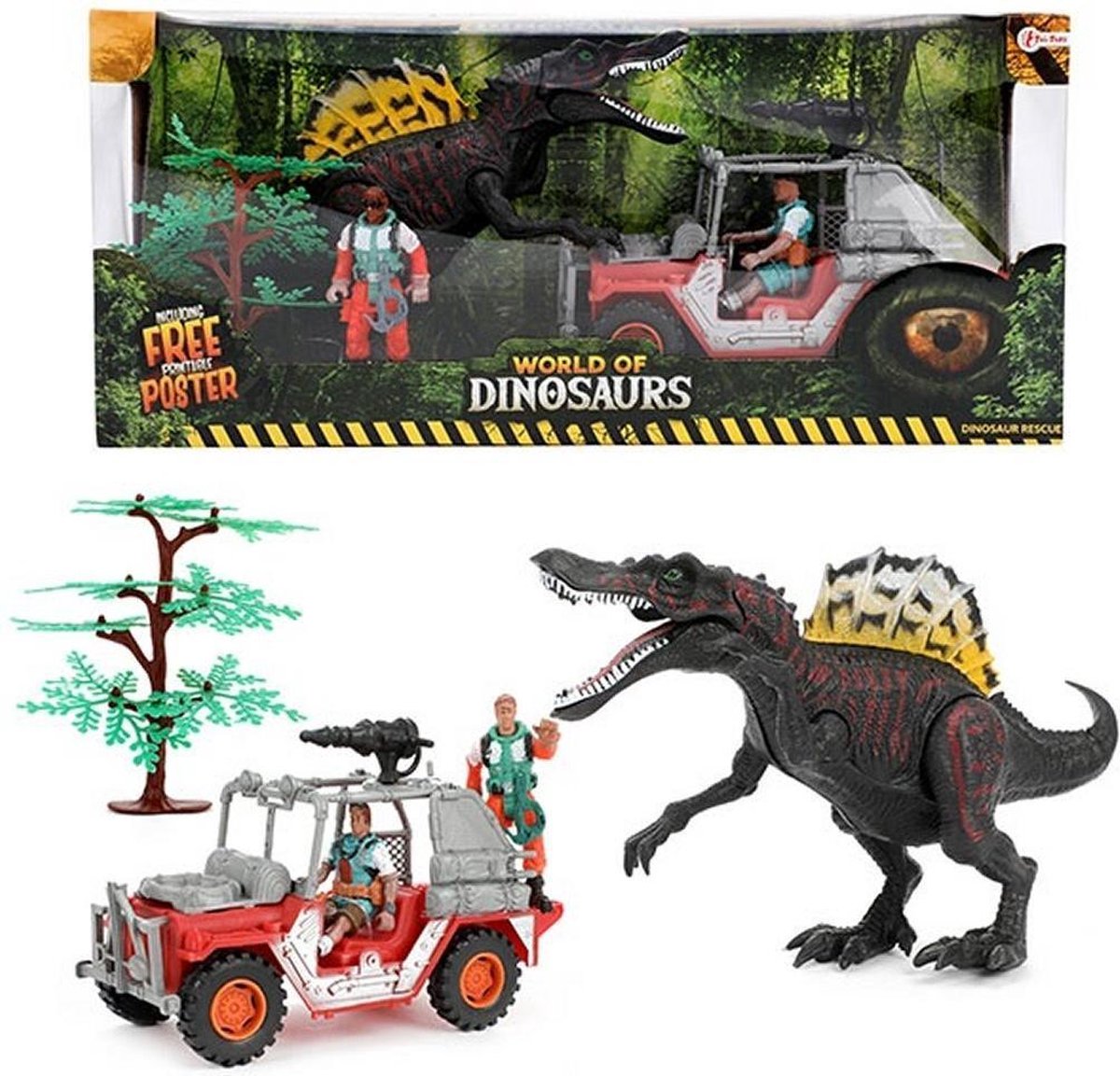 Toi-Toys Toi Toys World Of Dinosaurs Speelset Met Jeep - 5-delig