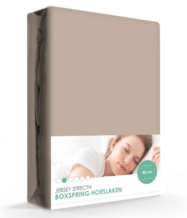 Voordeeldrogisterij Premium Boxspring Hoeslaken Taupe - 80/90 x 200/210 cm