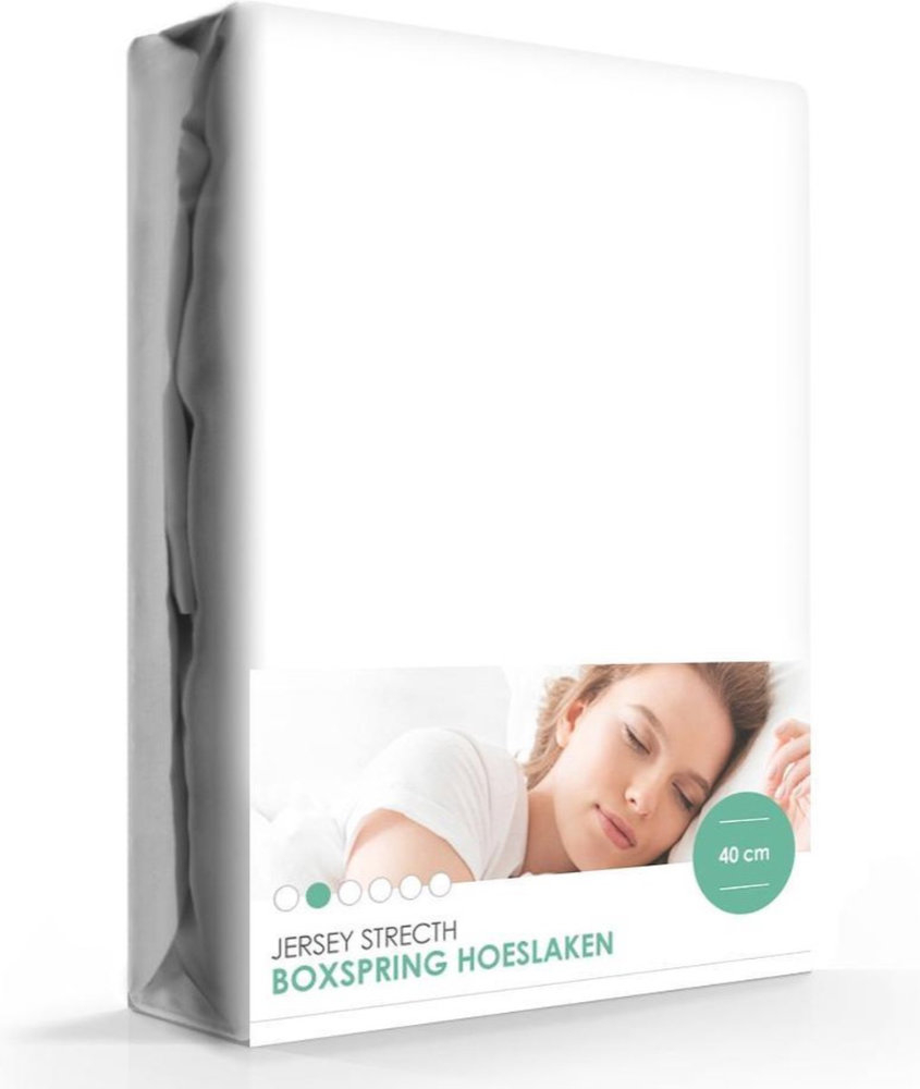 Voordeeldrogisterij Premium Boxspring Hoeslaken - 80/90 x 200/210 cm - Wit