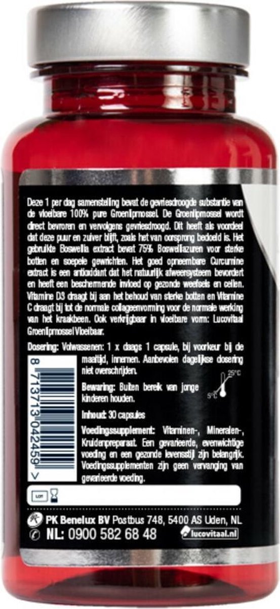 Lucovitaal Supplementlipmossel Complex - 30 Capsules - Groen