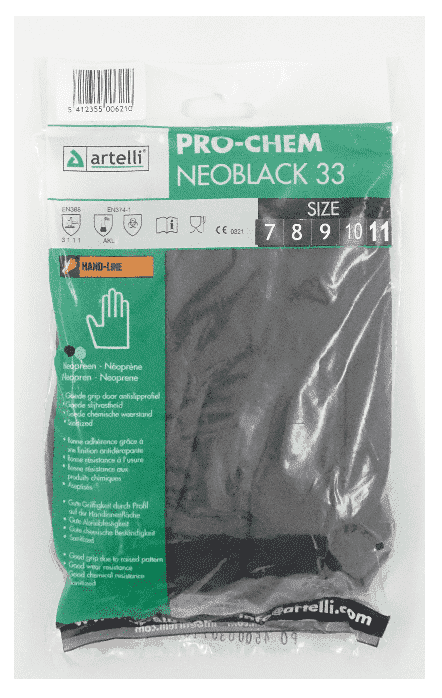 Artelli Pro-chem Neoblack 33 Handschoenen Maat 11 - 1 Paar - Paars