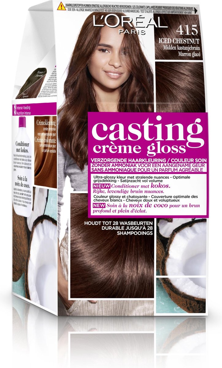 Haarverf - Casting Creme Gloss Midden Kastanje 415