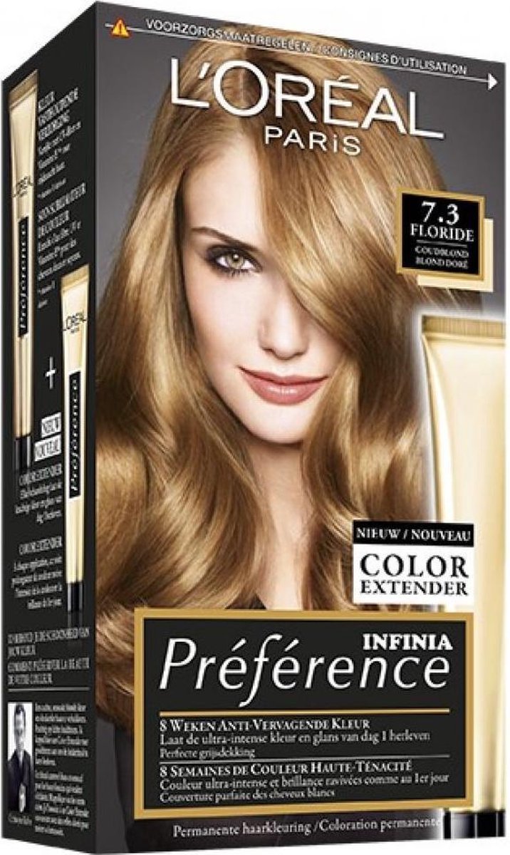 L&apos;Oreal Paris Récital Préférence Haarverf - 7.3blond - Goud