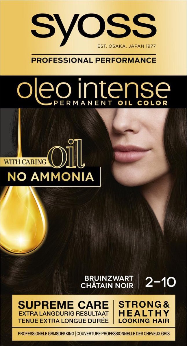 Syoss Haarverf - Color Oleo Intense Nr. 2-10zwart - Bruin