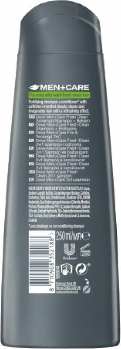 Dove Men+Care Fresh Clean 2in1 Shampoo - 250 ml