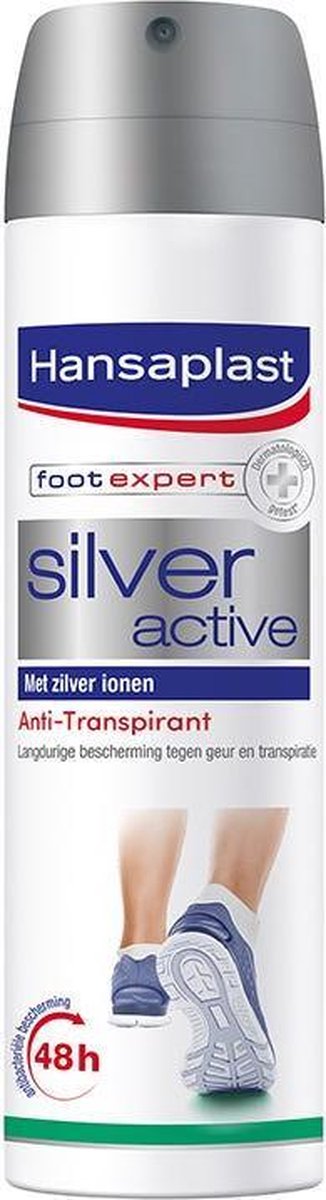 Hansaplast Voetdeodorant - Anti Transpirant Active 150 ml - Silver