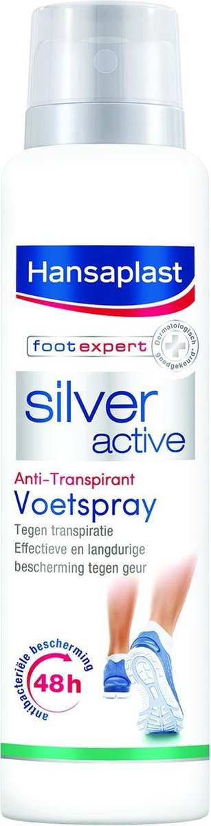 Hansaplast Voetdeodorant - Anti Transpirant Active 150 ml - Silver