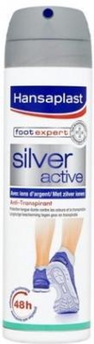 Hansaplast Voetdeodorant - Anti Transpirant Active 150 ml - Silver
