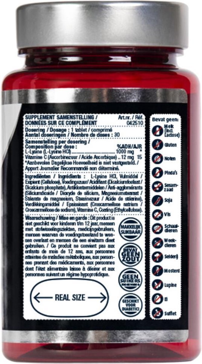 Lucovitaal - L-Lysine 1000 mg - 30 tabletten