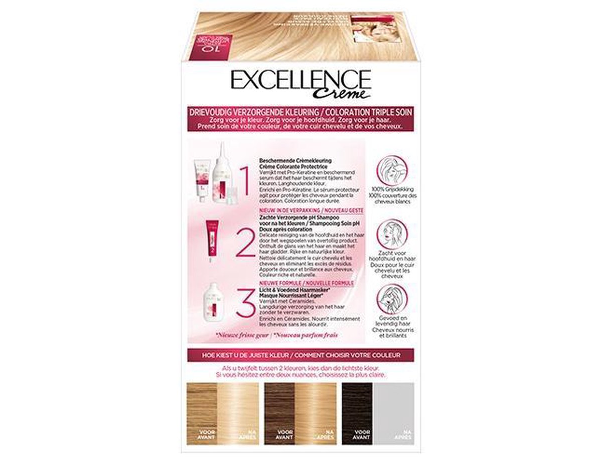 L´Oréal Paris L'Oreal Haarverf - Excellence Crème nr. 10 Extra Lichtblond - Silver