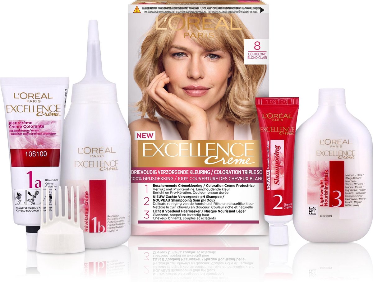 L´Oréal Paris L&apos;Oreal Haarverf - Excellence Crème nr. 8 Lichtblond - Bruin