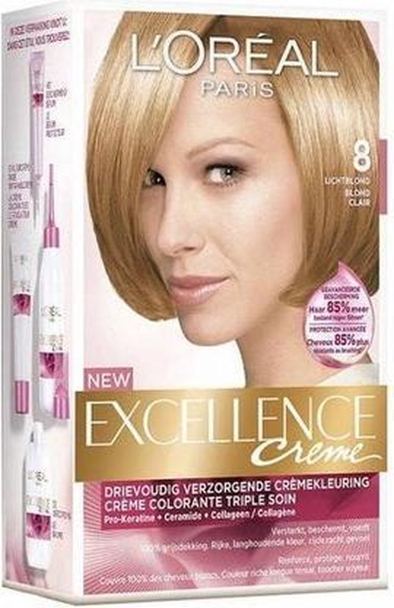 L´Oréal Paris L&apos;Oreal Haarverf - Excellence Crème nr. 8 Lichtblond - Bruin