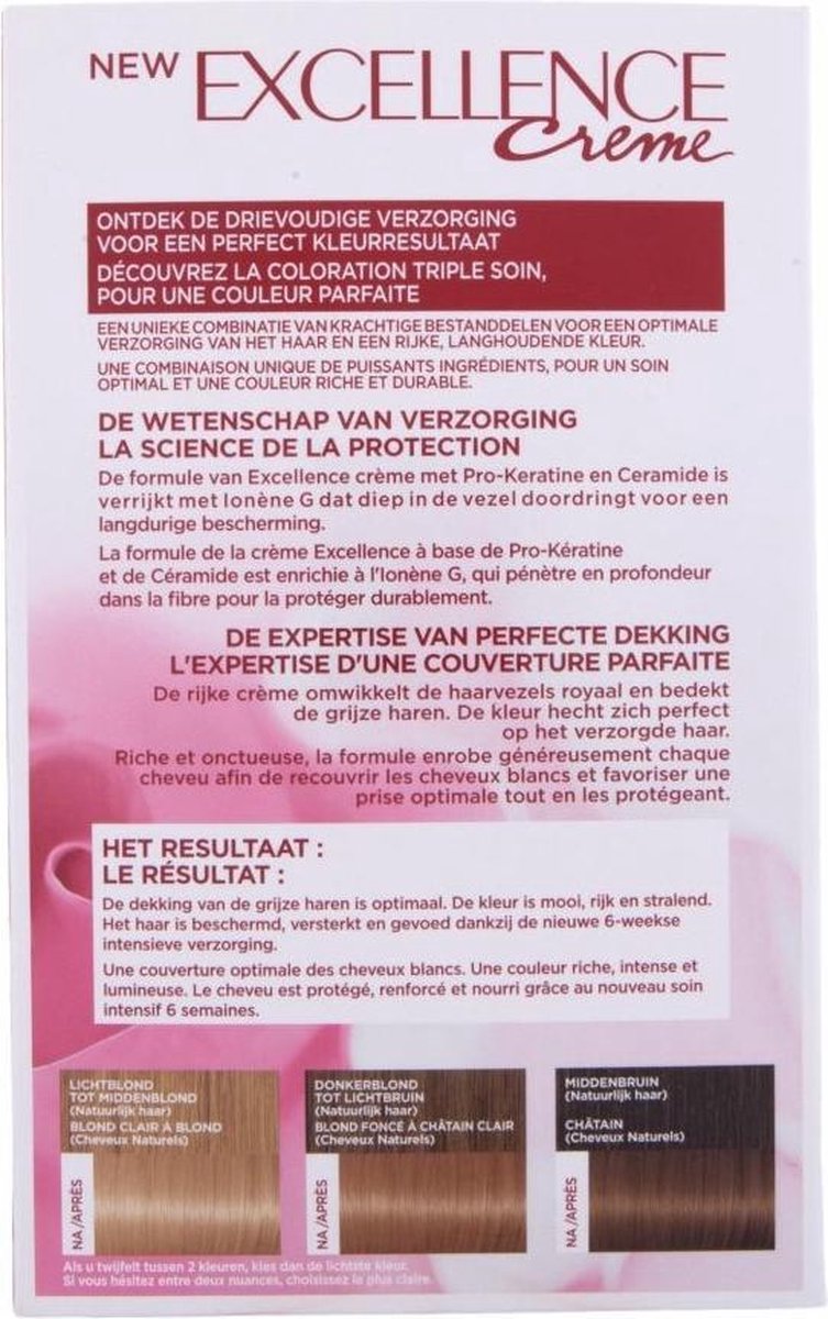 L´Oréal Paris L&apos;Oreal Haarverf - Excellence Crème nr. 8 Lichtblond - Bruin