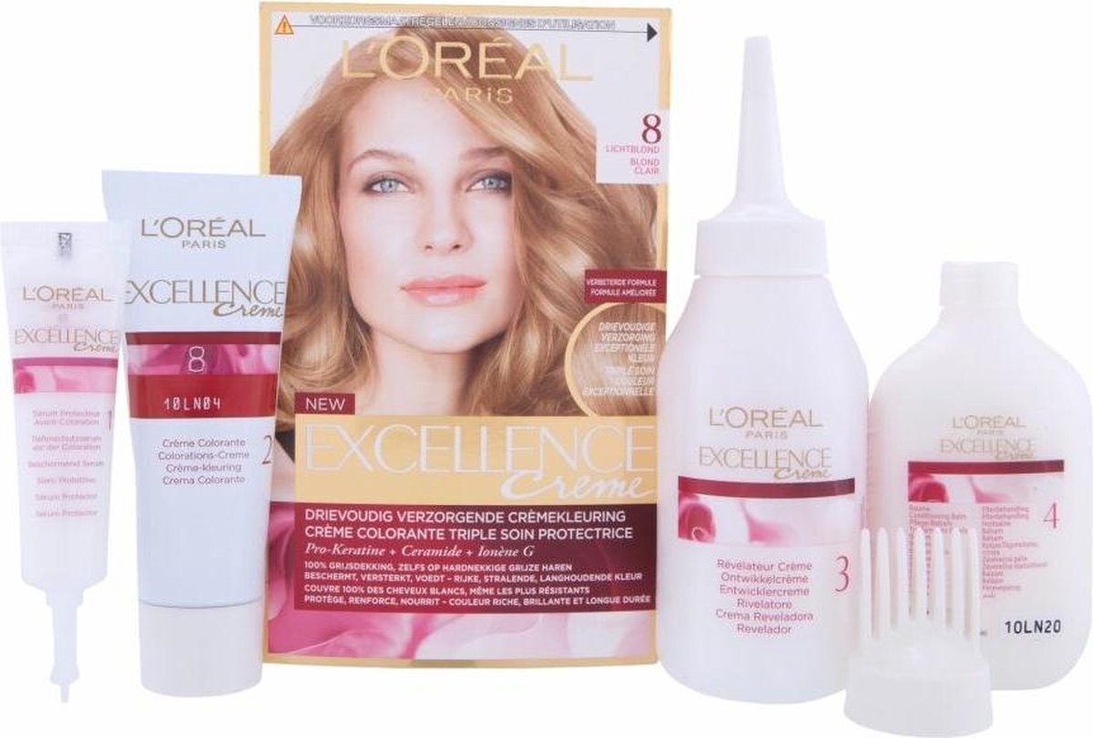 L´Oréal Paris L&apos;Oreal Haarverf - Excellence Crème nr. 8 Lichtblond - Bruin