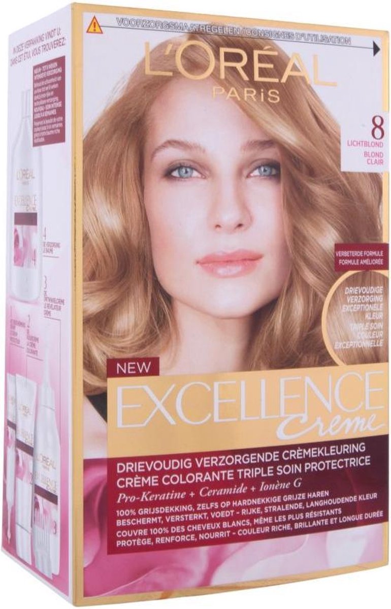 L´Oréal Paris L&apos;Oreal Haarverf - Excellence Crème nr. 8 Lichtblond - Bruin