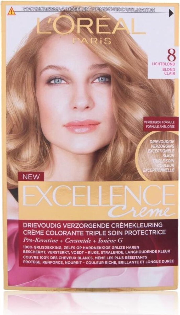 L´Oréal Paris L&apos;Oreal Haarverf - Excellence Crème nr. 8 Lichtblond - Bruin