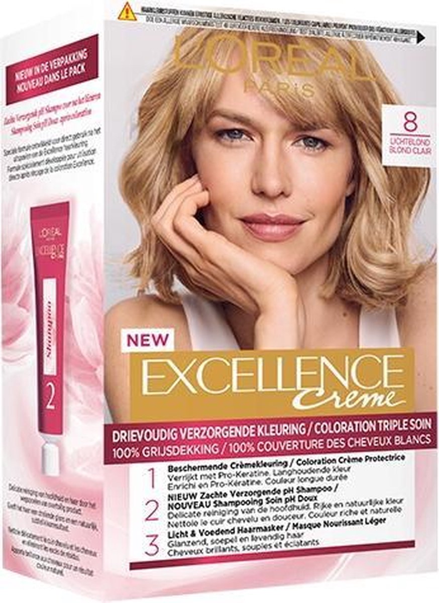 L´Oréal Paris L&apos;Oreal Haarverf - Excellence Crème nr. 8 Lichtblond - Bruin