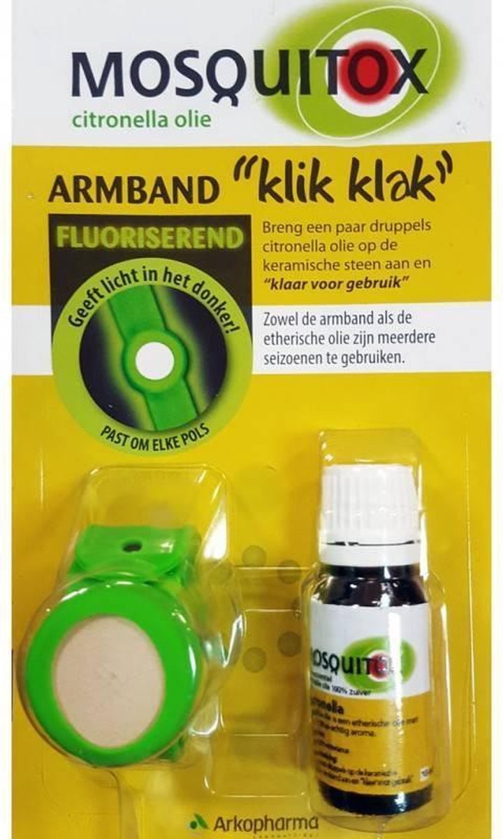 Arkopharma Mosquitox Anti-Insecten Armband + Olie - 10 ml