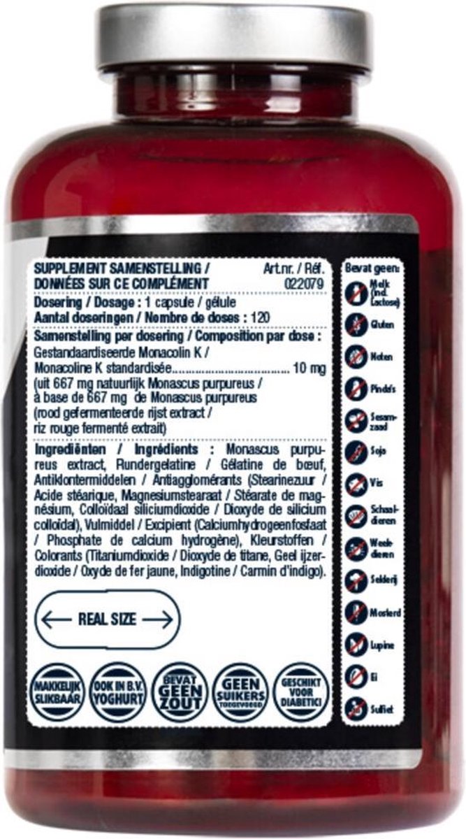 Lucovitaal Rode Gist Rijst Supplement - 120 Capsules
