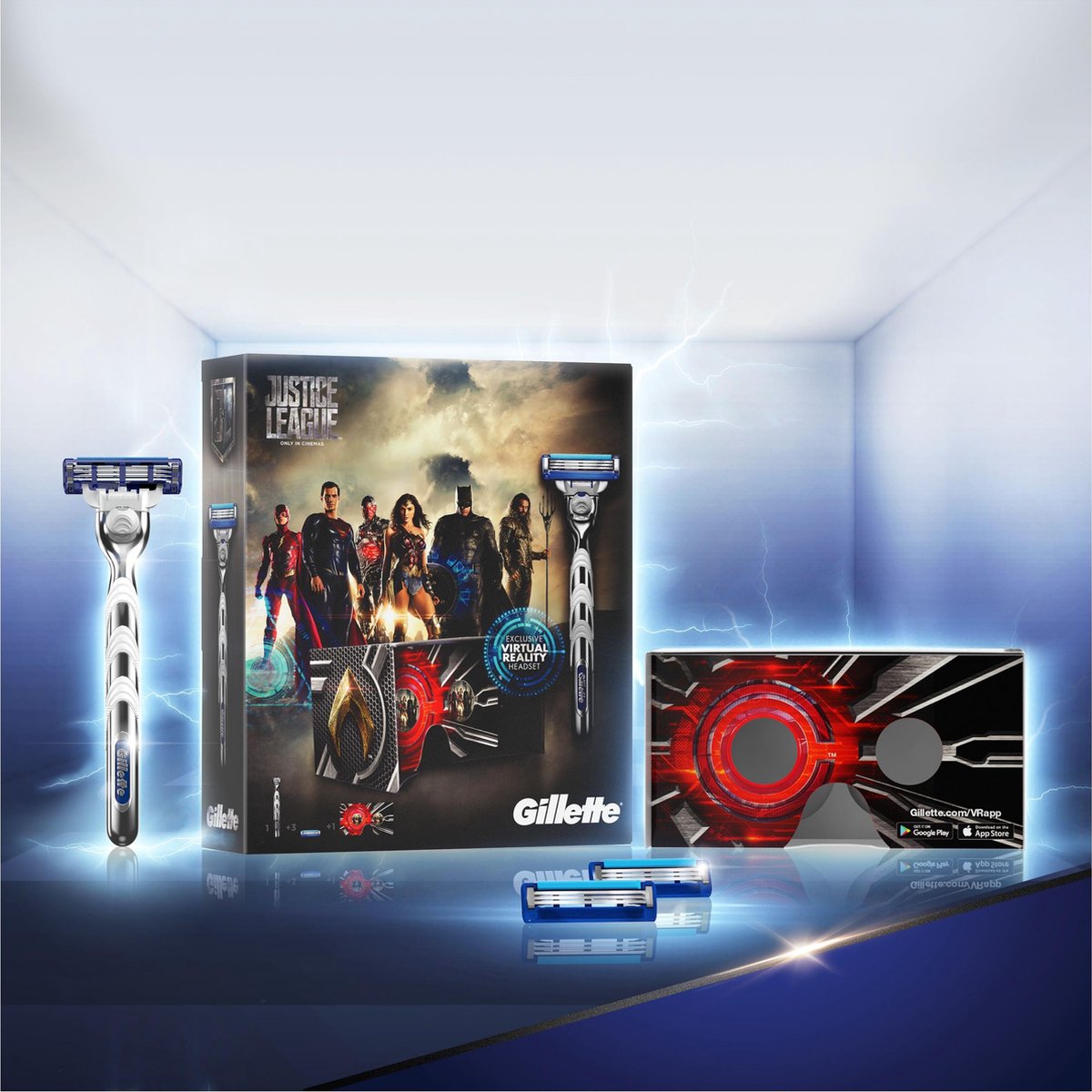Gillette Mach3 Turbo Giftset Scheerapparaat 3up + Virtual Reality Headset