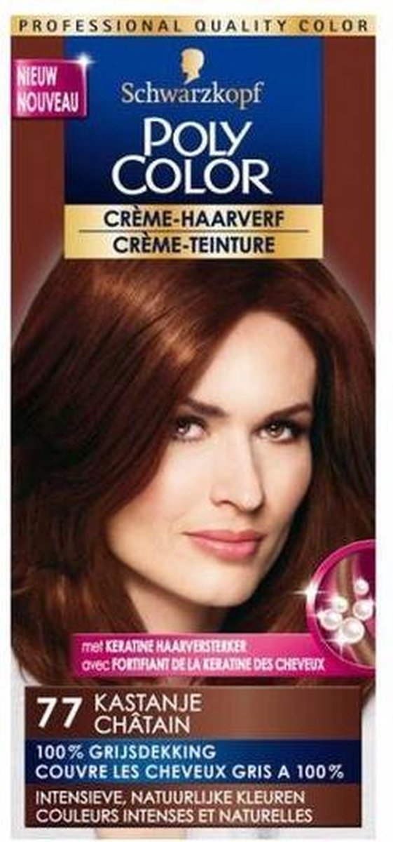 Poly Color Schwarzkopf Semi Permanente Haarverf 77 Kastanje