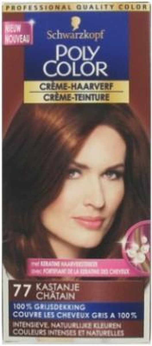 Poly Color Schwarzkopf Semi Permanente Haarverf 77 Kastanje