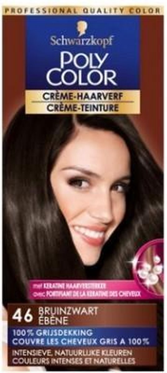 Poly Color Schwarzkopf Semi Permanente Haarverf nr. 46 Bruin - Zwart