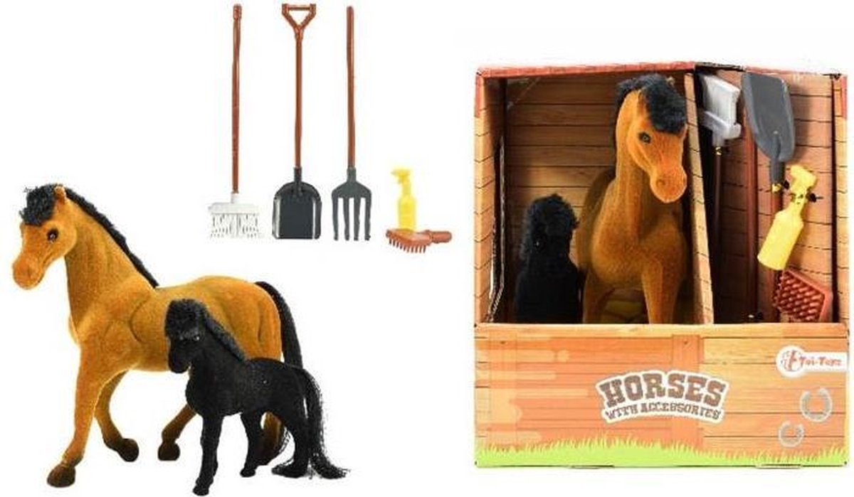 Toi-Toys Toi Toys Paard En Pony - Met Accessoires - Bruin