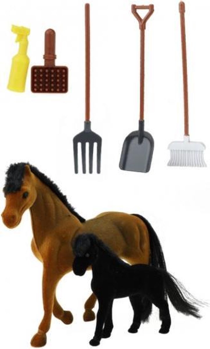 Toi-Toys Toi Toys Paard En Pony - Met Accessoires - Bruin