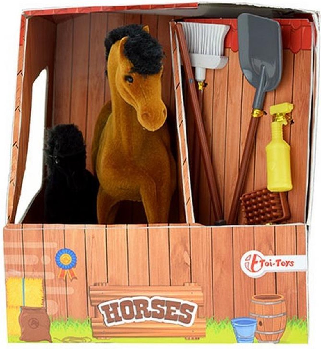 Toi-Toys Toi Toys Paard En Pony - Met Accessoires - Bruin