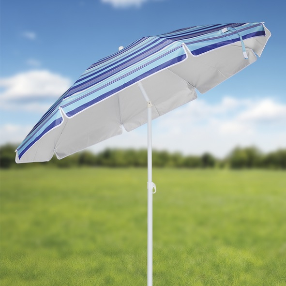 hi Premium Strandparasol - Verstelbaar - Blauw