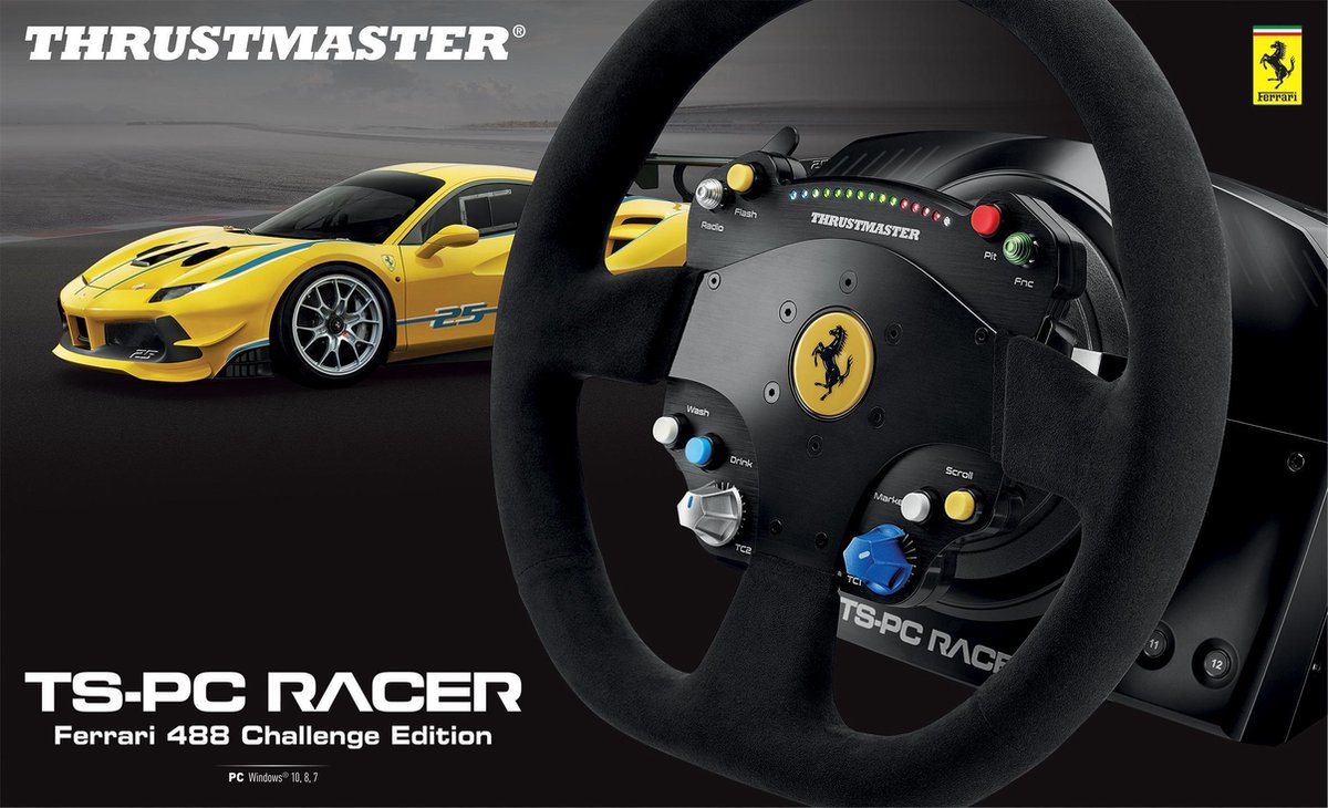 Thrustmaster TS-PC Racer Ferrari 488 Challenge Edition PC - Zwart