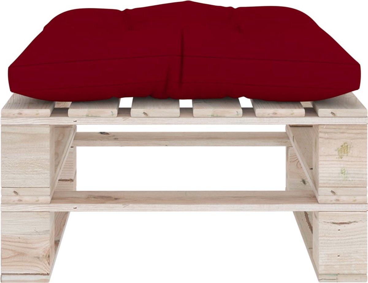 Vidaxl 4-delige Loungeset Met Kussens Pallet Grenenhout - Rood