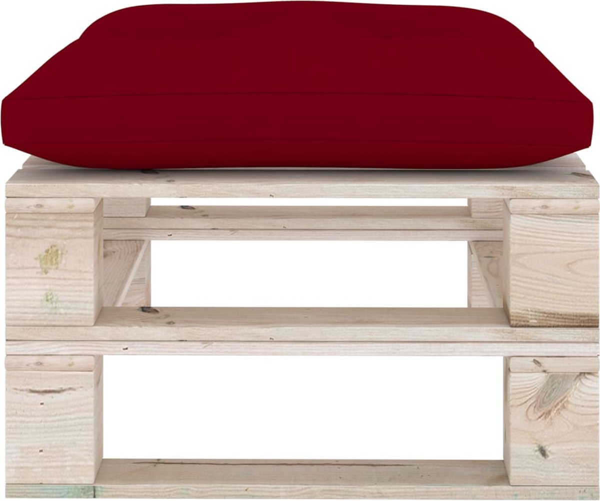 Vidaxl 4-delige Loungeset Met Kussens Pallet Grenenhout - Rood