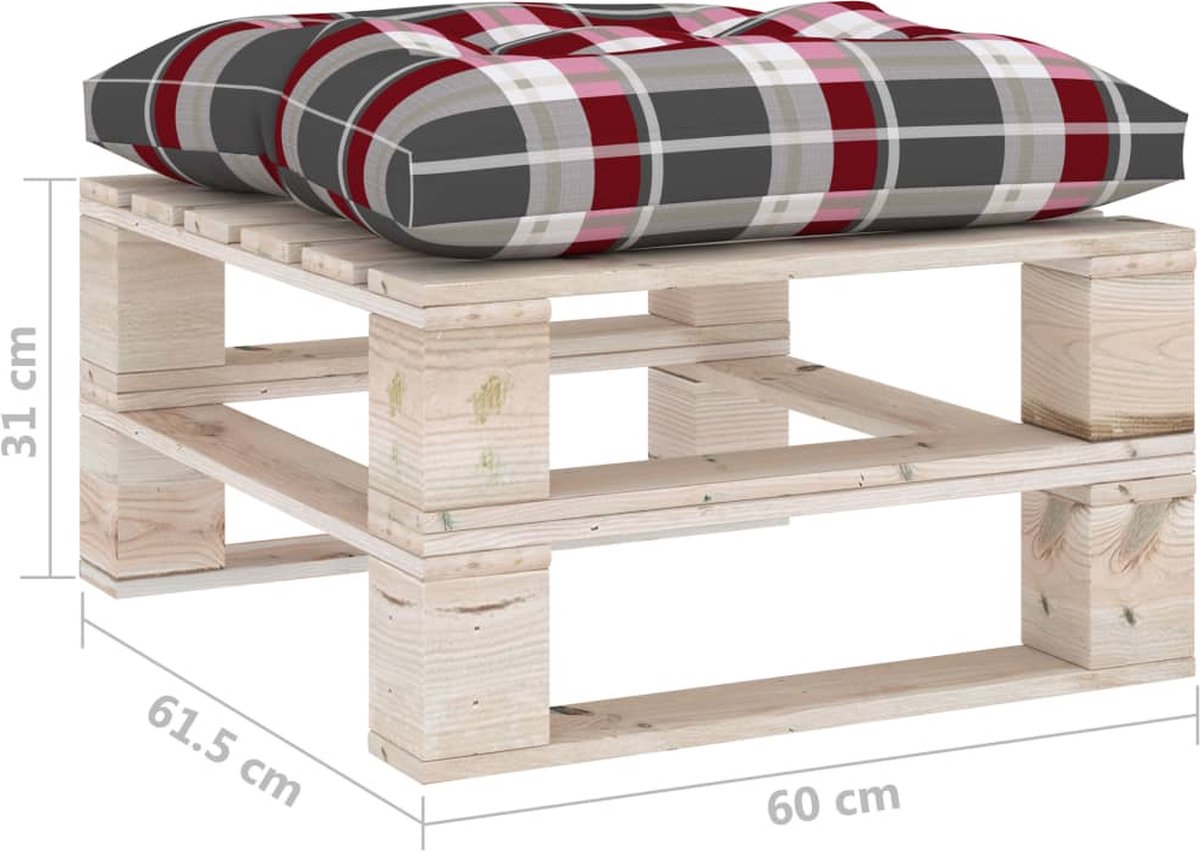 Vidaxl 4-delige Loungeset Met Kussens Pallet Grenenhout