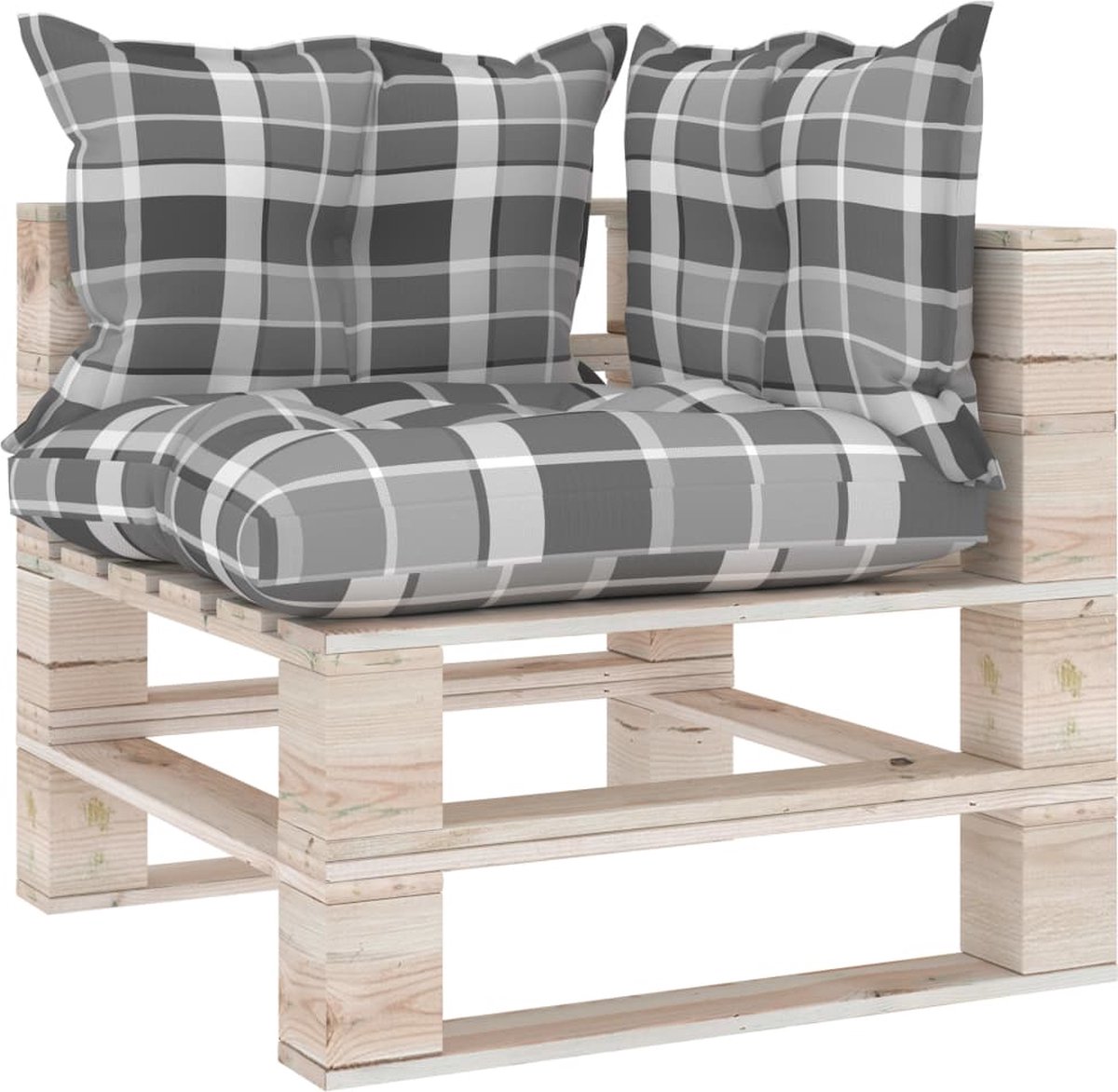 Vidaxl 5-delige Loungeset Met Kussens Pallet Grenenhout - Zwart