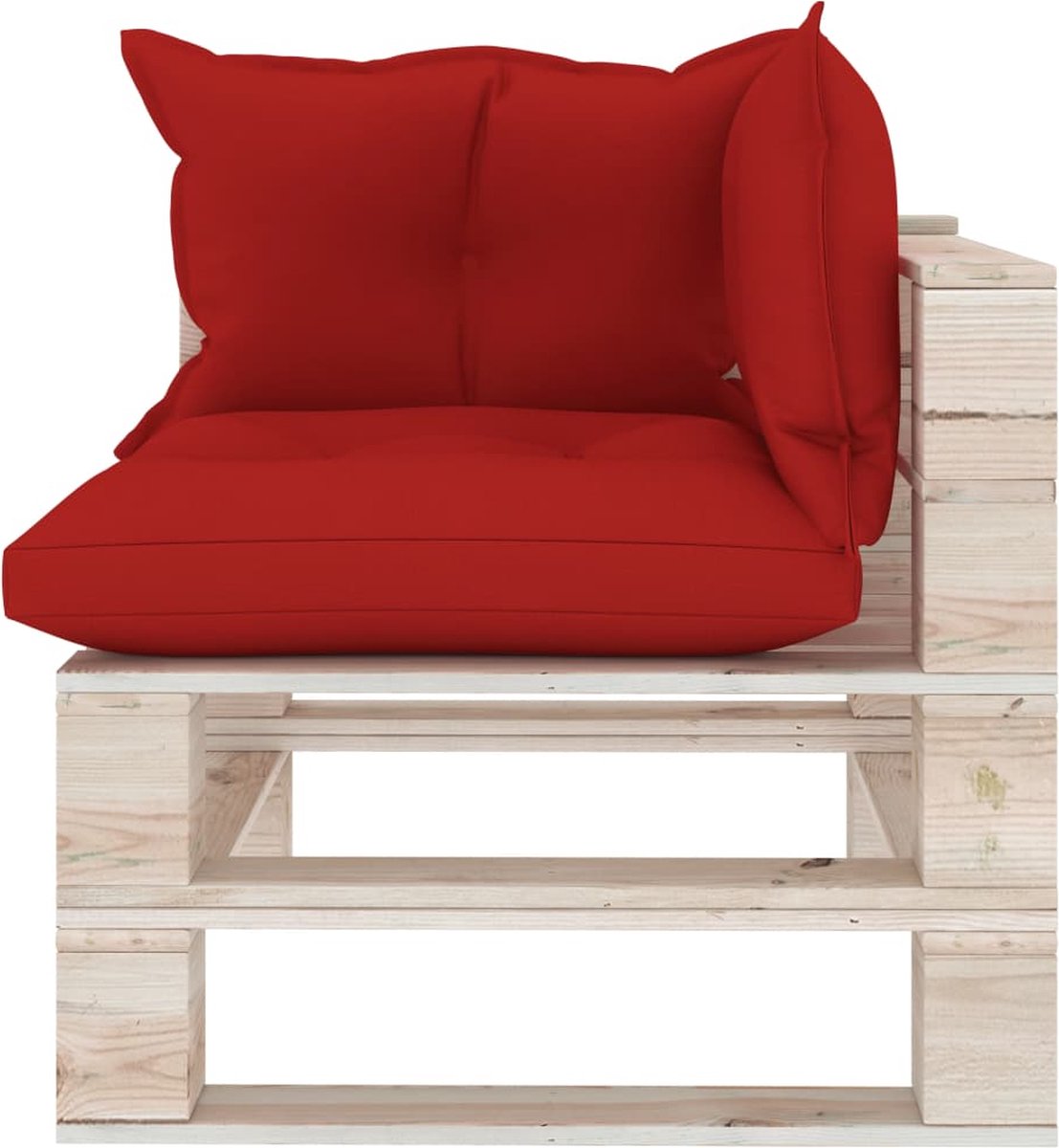 Vidaxl 8-delige Loungeset Met Kussens Pallet Grenenhout - Rood