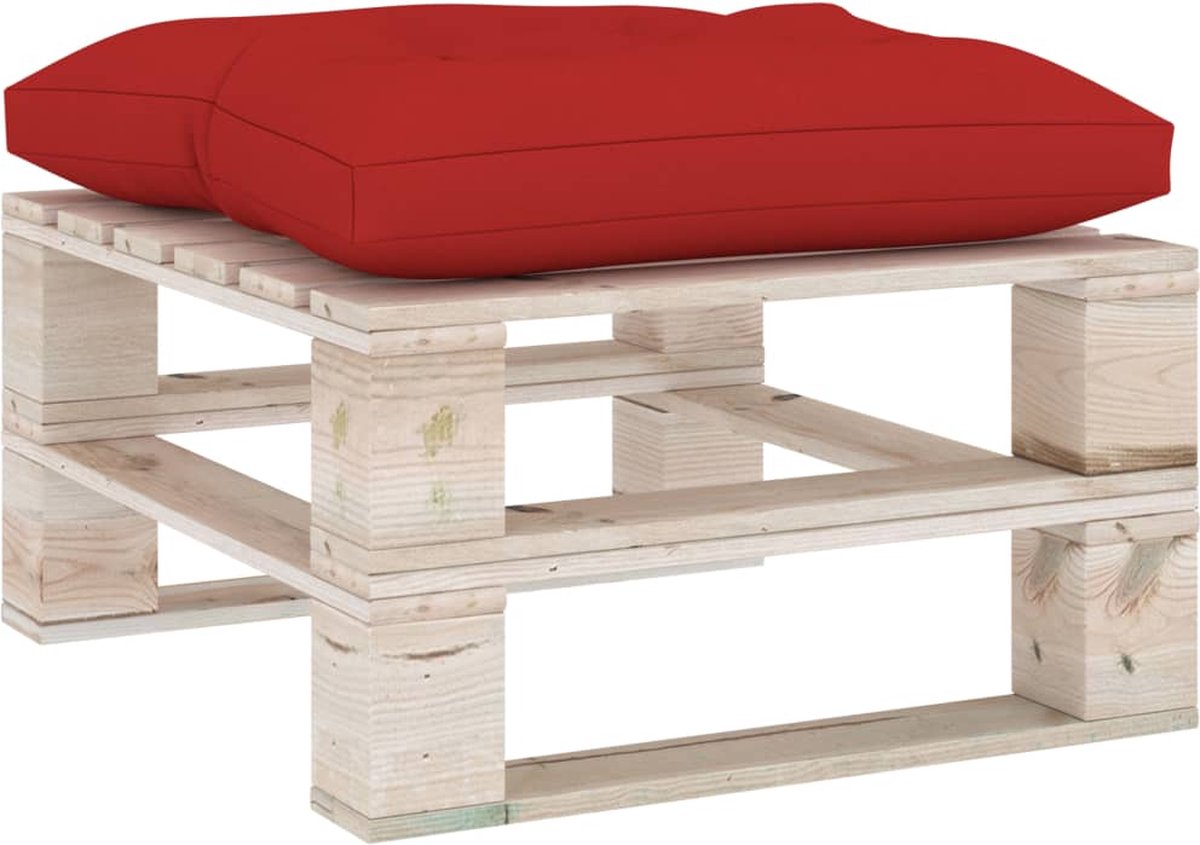 Vidaxl 8-delige Loungeset Met Kussens Pallet Grenenhout - Rood