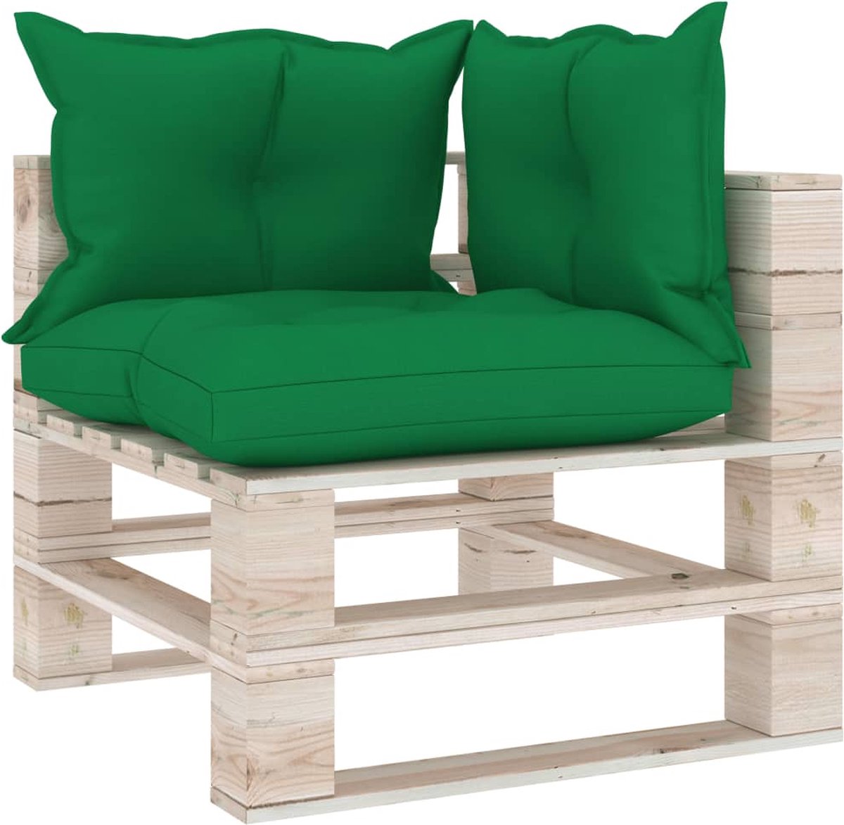 Vidaxl 5-delige Loungeset Met Kussens Pallet Grenenhout - Groen