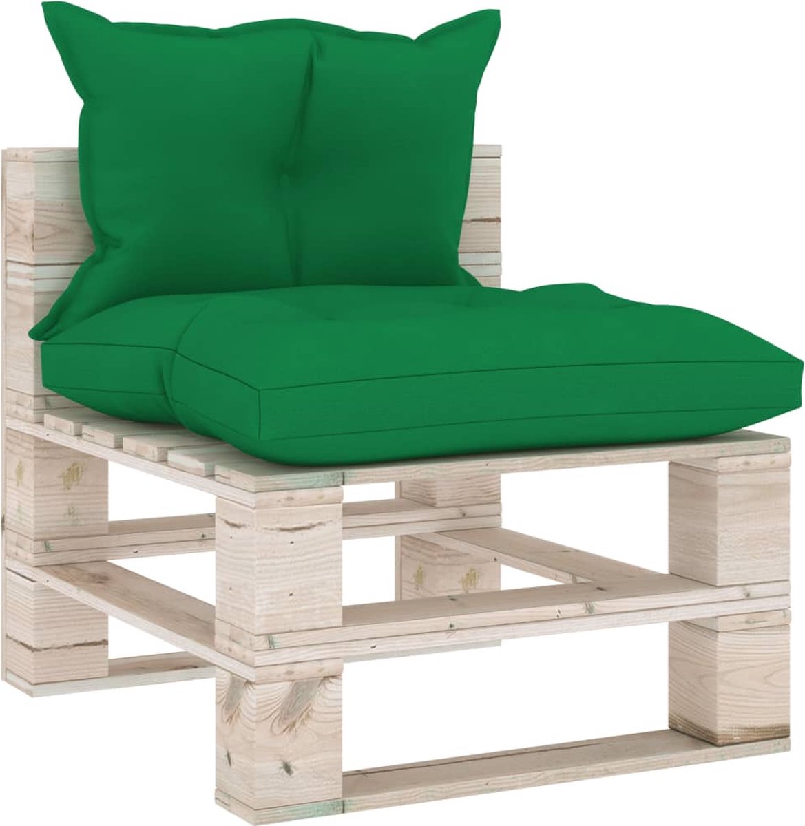 Vidaxl 5-delige Loungeset Met Kussens Pallet Grenenhout - Groen