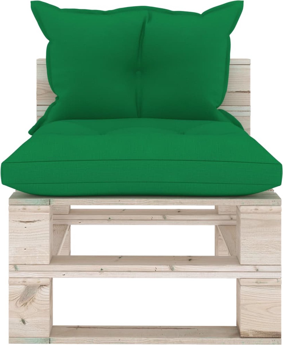 Vidaxl 5-delige Loungeset Met Kussens Pallet Grenenhout - Groen