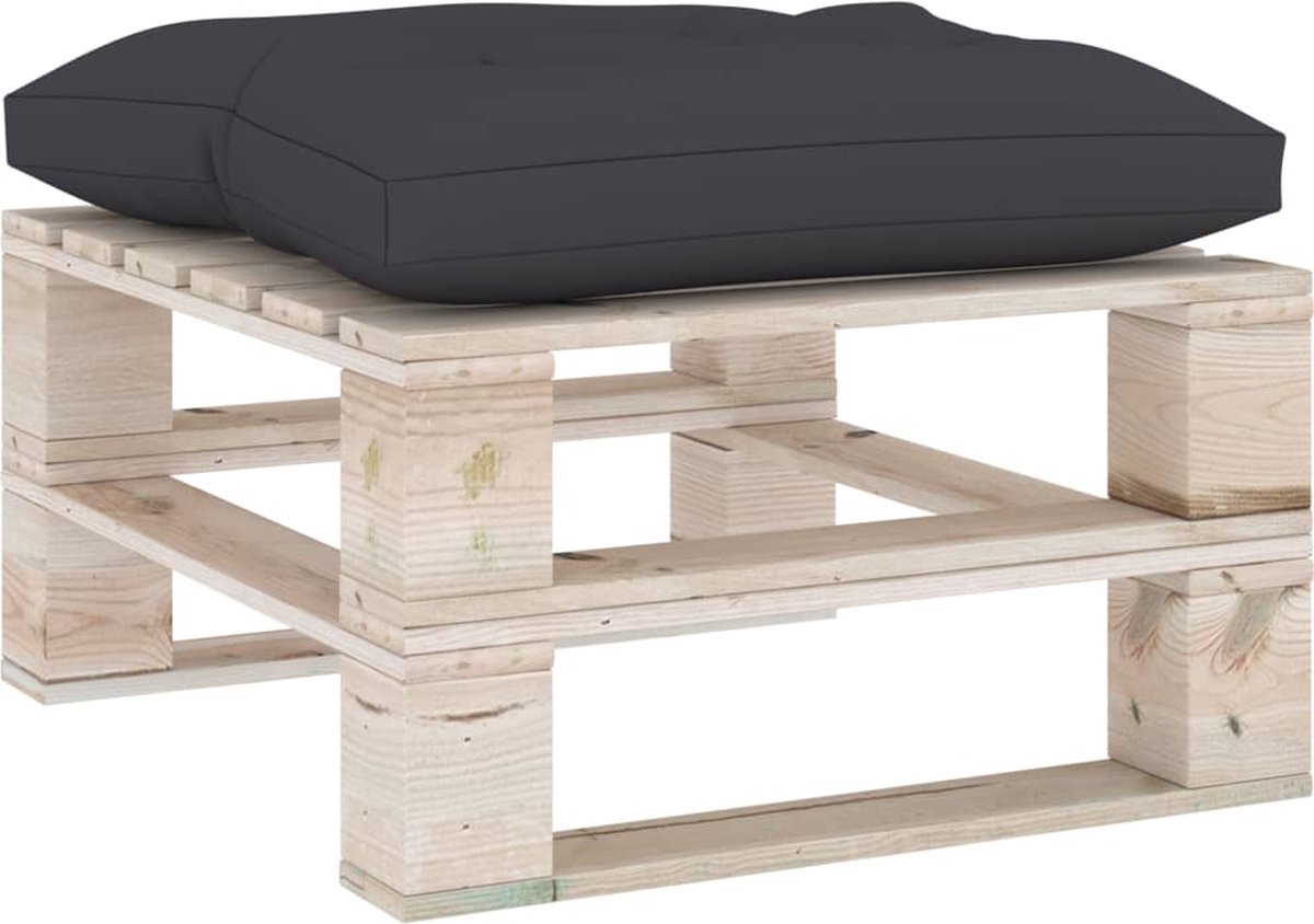 Vidaxl 6-delige Loungeset Met Kussens Pallet Grenenhout - Grijs