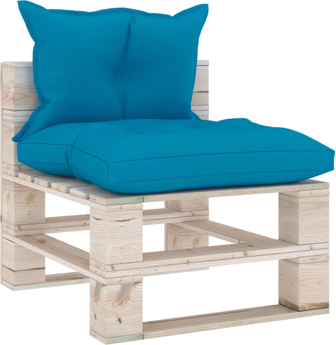 Vidaxl 6-delige Loungeset Met Kussens Pallet Grenenhout - Blauw