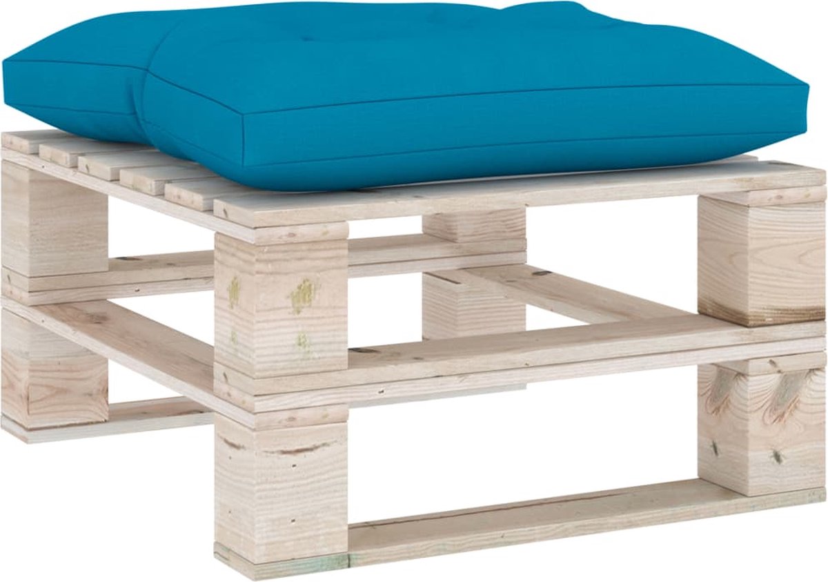 Vidaxl 6-delige Loungeset Met Kussens Pallet Grenenhout - Blauw