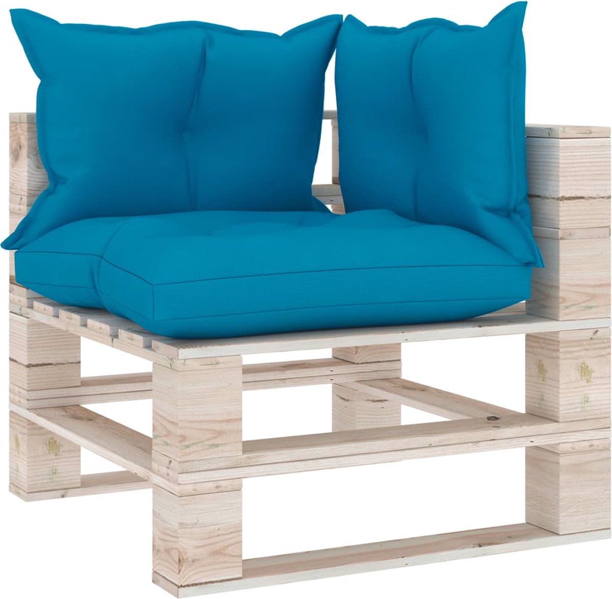 Vidaxl 6-delige Loungeset Met Kussens Pallet Grenenhout - Blauw