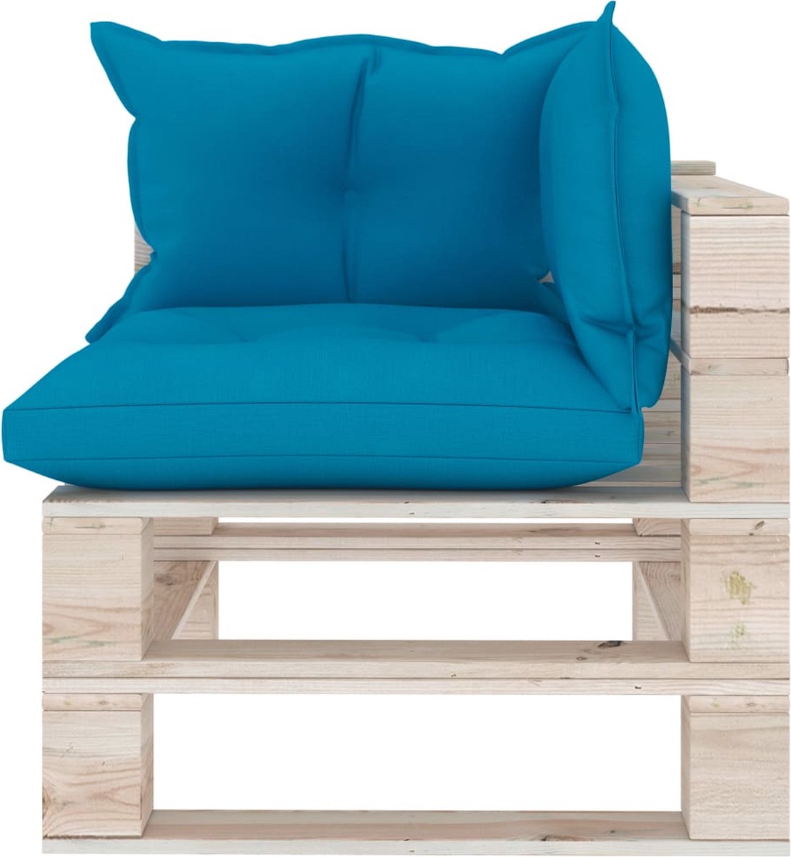 Vidaxl 6-delige Loungeset Met Kussens Pallet Grenenhout - Blauw