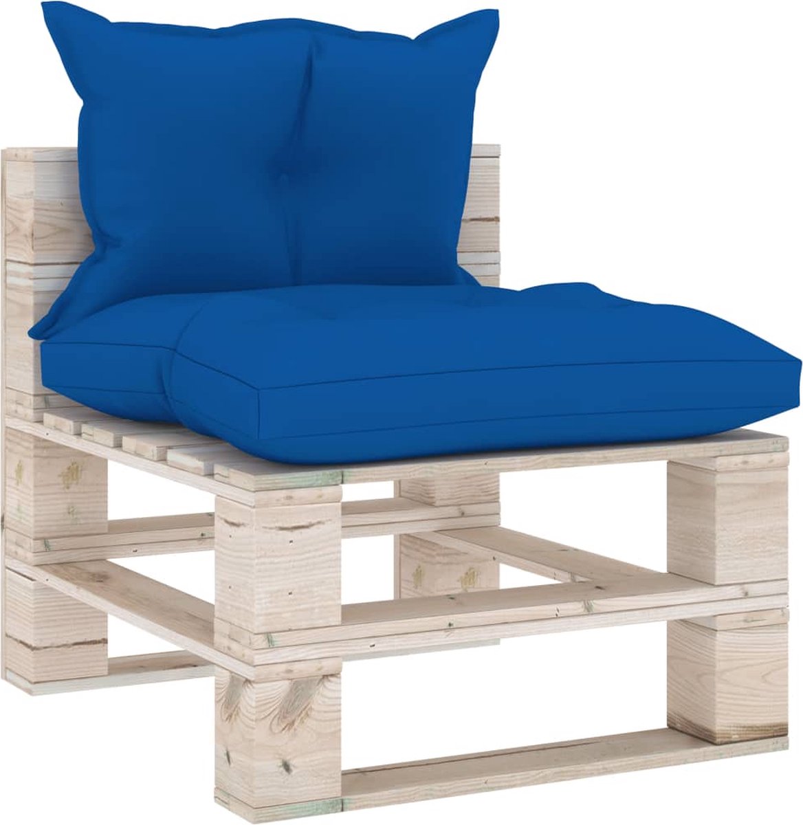 Vidaxl 6-delige Loungeset Met Kussens Pallet Grenenhout - Blauw