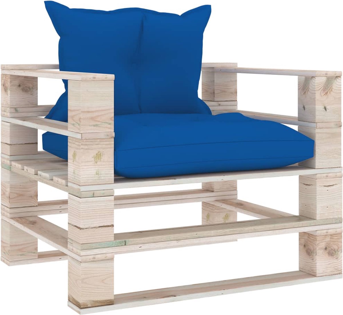 Vidaxl 6-delige Loungeset Met Kussens Pallet Grenenhout - Blauw