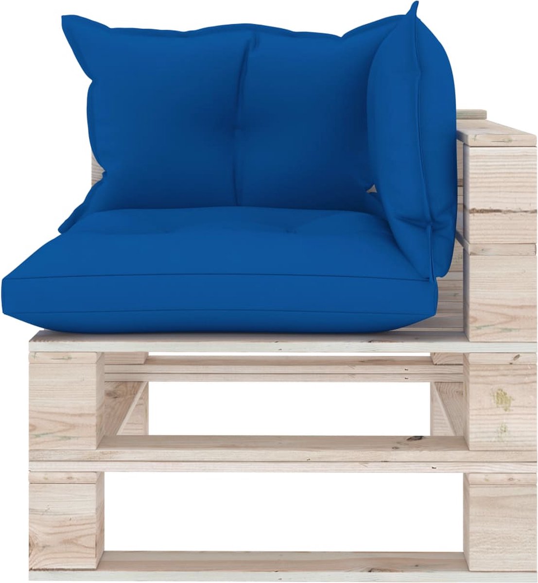 Vidaxl 6-delige Loungeset Met Kussens Pallet Grenenhout - Blauw