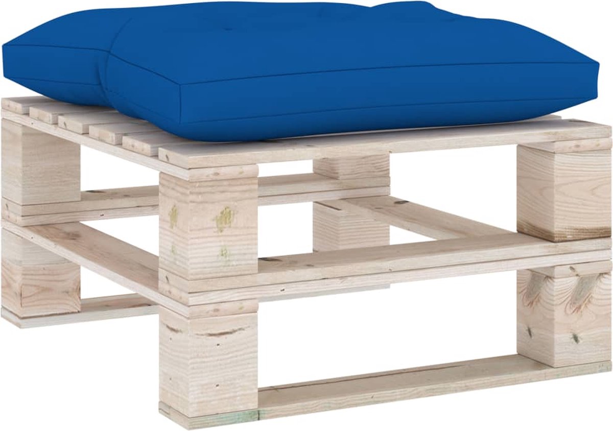 Vidaxl 6-delige Loungeset Met Kussens Pallet Grenenhout - Blauw